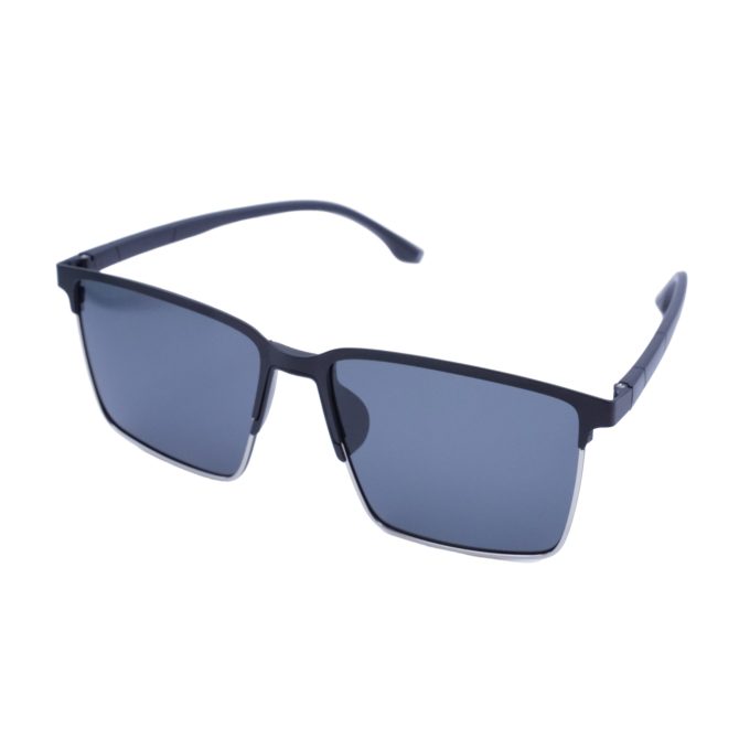 ZYRA EYEWEAR I Metal Square Frame I Silver-Black Arms Sunglasses I for Men and Women's