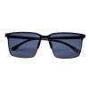 ZYRA EYEWEAR I Metal Square Frame I Silver-Black Arms Sunglasses I for Men and Women's - Grey X Black