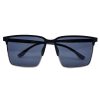 ZYRA EYEWEAR I Metal Square Frame I Silver-Black Arms Sunglasses I for Men and Women's - Gold-Black X Black