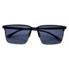 ZYRA EYEWEAR I Metal Square Frame I Silver-Black Arms Sunglasses I for Men and Women's - Silver-Black X Black