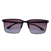 ZYRA EYEWEAR I Metal Square Frame I Silver-Black Arms Sunglasses I for Men and Women's - Brown X Brown